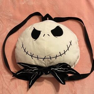 Disney Black and White Jack Skellington Plush Backpack
